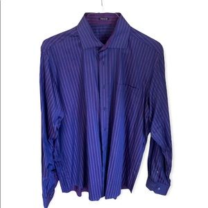 Bugatchi dress shirt, L, purple